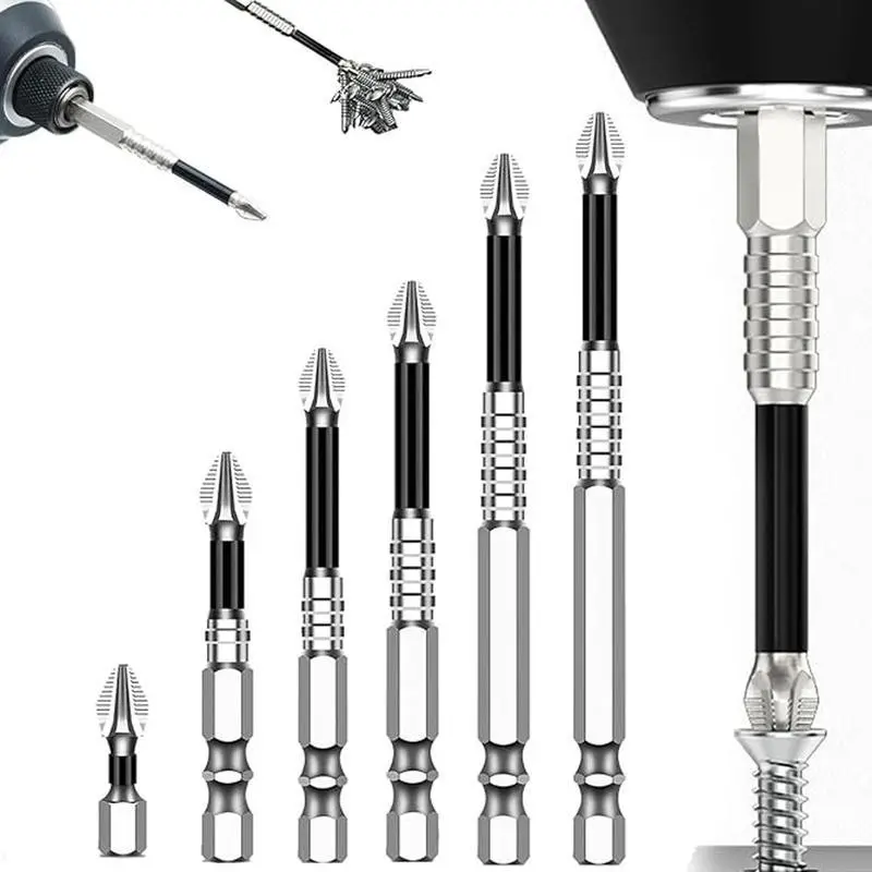 K5 Anti-Shock Non-Slip Drill Bits, Titanium Alloy Cross Head, High Magnetic Screwdriver Bits, 9pcs Set, Halloween Christmas Exclusive