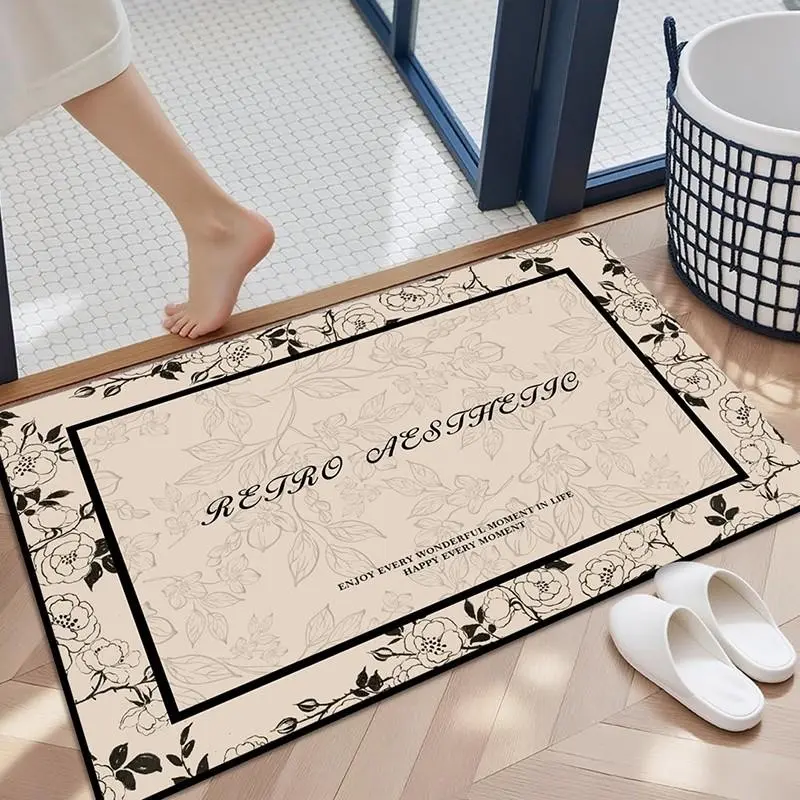 Non-Slip Diatomaceous Earth Mat, Soft Absorbent, Durable and Wear-Resistant Design, Ideal for Kitchen and Bathroom Decor