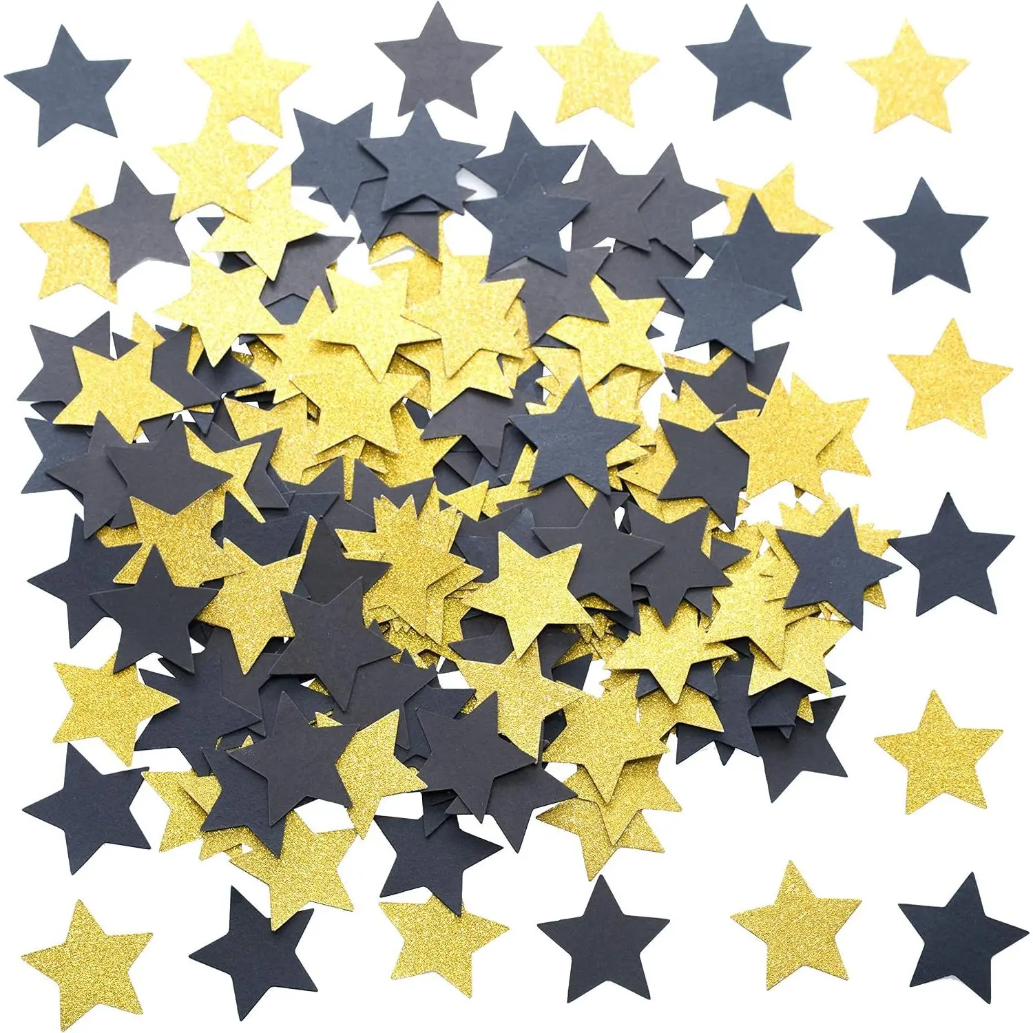 Glitter Five Stars Table Confetti Decor - Black    1st Birthday Graduation Party Twinkle Stars Confetti Sequins Wedding   Party Confetti Sprinkles Decoration, 200 count