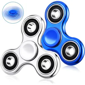 2Pcs Fidget Spinner for Kids Adults Stress Relief Sensory Fidget Toys Cool Electroplated Fidget Spinners ADHD Autism Birthday Goodie Bag Stuffers for Kids, Classroom Prizes for Boys Girlsfidget toys