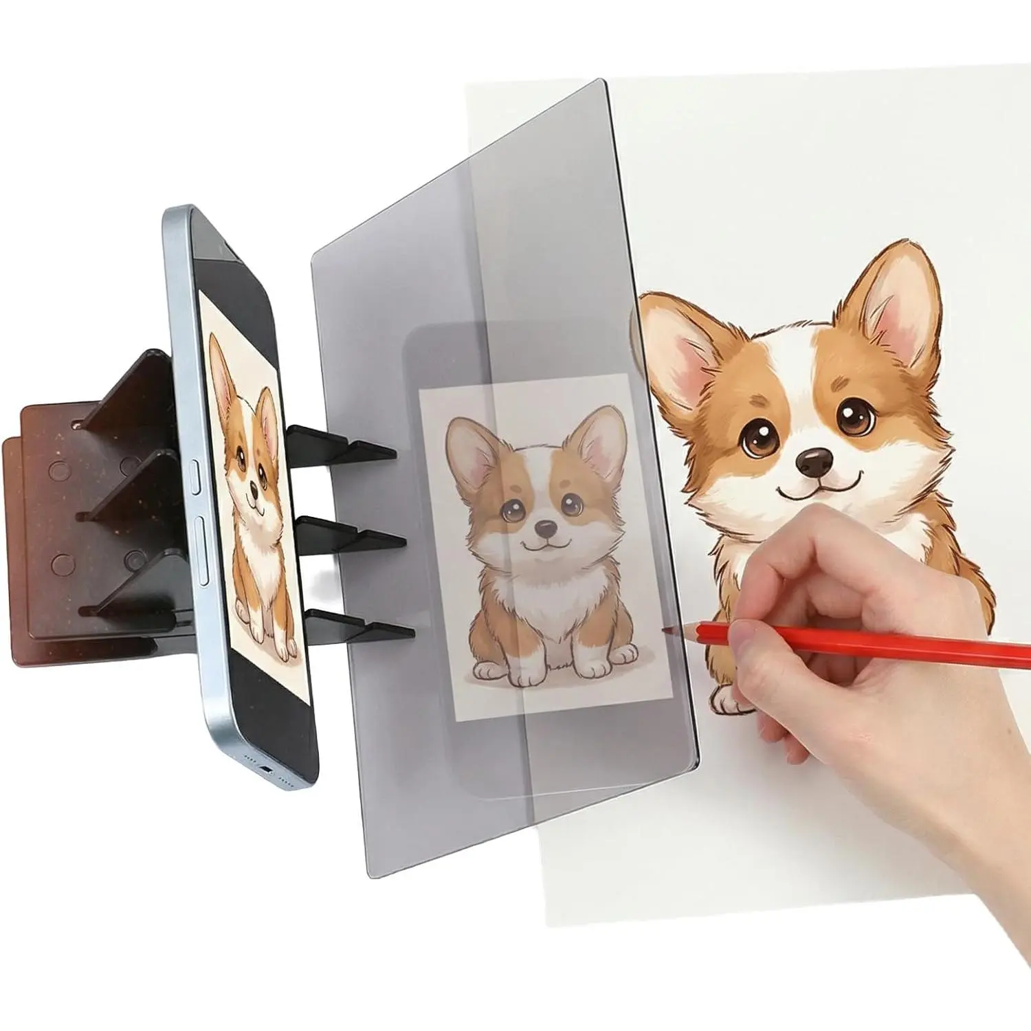 Drawing Projector for Tracing Optical Image Drawing Projector Board Portable Camera Lucida Drawing Tool Compatible with Tablet & Phone Ideal for Art Projects Perfect for Beginners