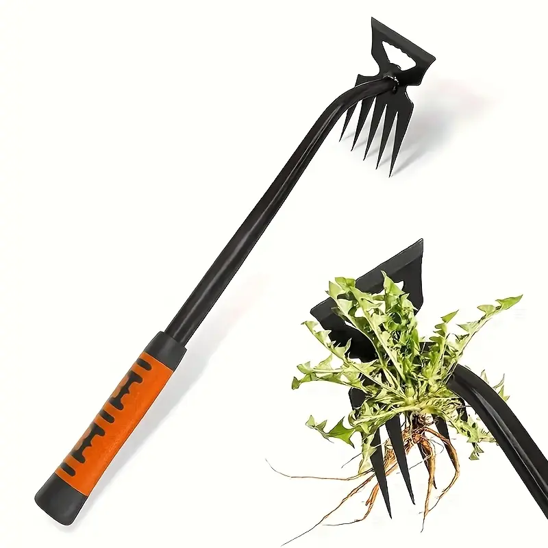 Manual Multi-Functional Weeding Rake, Manganese Steel Gardening Tool, Ergonomic Handle, Durable Design, Efficient Soil Prep, Yard Rake, Garden Tools