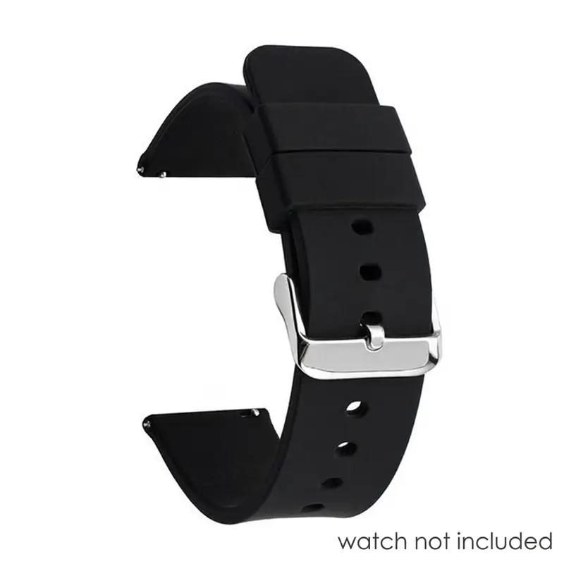 Smart Watch Band (Band Only), 18mm/20mm/22mm Adjustable Replacement Watch Band, Durable Breathable Silicone Replacement Watch Band for Huawei Watch/GT Apple iWatch, Smart Watch Straps, Smartwatch Strap, Smartwatch Accessories