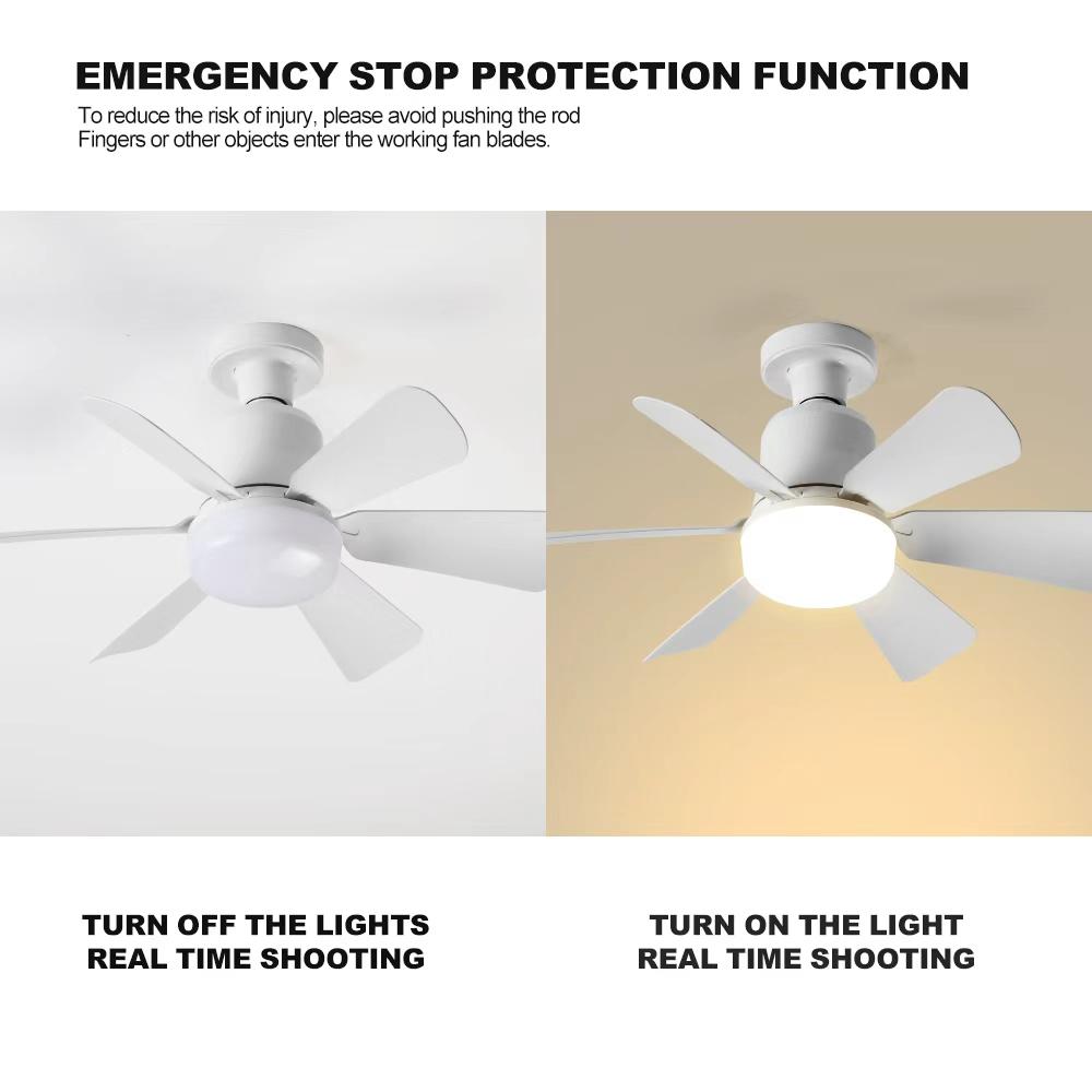 New E27 screw-in lamp holder fan light bulb with plug-in fan blade design, LED fan with three-speed adjustment lymphatic face brush pimple patch