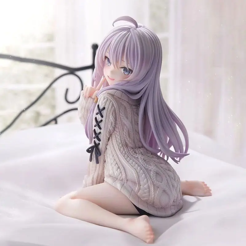 Magical Girl Anime Figure, Irena Sitting Sweater Handmade Model, Desktop Decoration, Cute Girls Collectible, Secondary Dimensional Artwork, Collectible PVC Figure, Cute Collectible Figurines, Anime Collectibles
