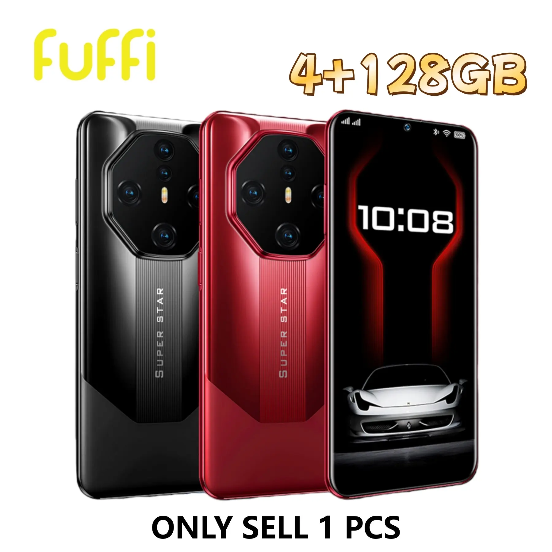 FUFFI fashionable smart phone, Fuffi Fashion Smartphone, global 4G network, 6.53-inch high-definition screen, 4GB RAM, 128GB ROM, octa-core processor, dual SIM dual standby, 4000 mAh battery, 16MP + 16MP pixels, Android system phone