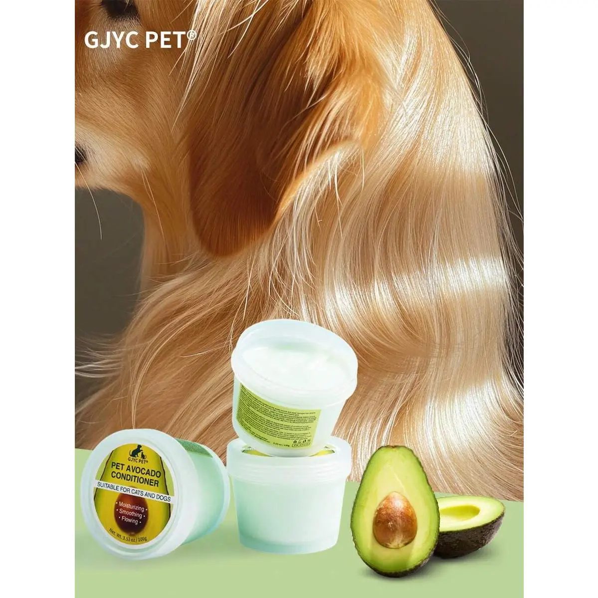 Avocado Dog & Cat Coat Conditioner - 3.53 oz pH Balanced Gentle Care Formula, Detangling, Odor Control, Moisturizes Sensitive Skin & All Coat Types