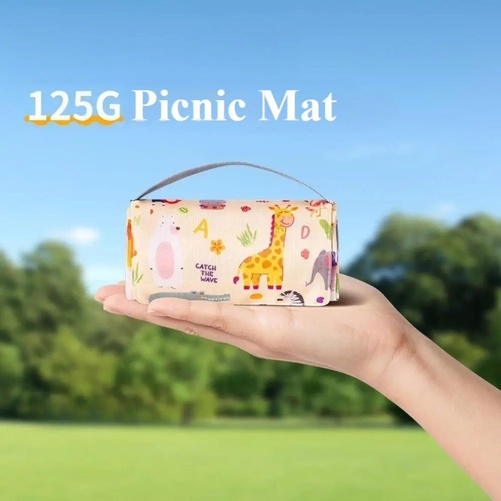 Portable Foldable Pocket Beach Mat Lightweight Waterproof Outdoor Picnic Blanket Sandproof Moisture Resistant Camping Grass Mat