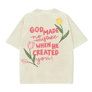 I Love Jesus Christian T-Shirt, Created by God Vintage Tee, One-Sided Back Print, Gift for Men Women, Faith-Based Streetwear