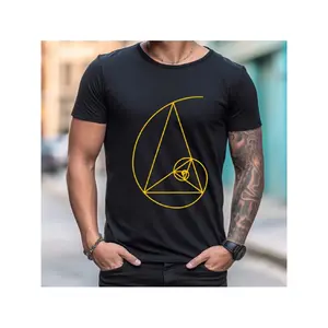 Fibonacci Golden Ratio Shirt Sacred Geometry Math Teacher Gift Mathematician Spiral Science Tshirt Casual Loose Fit Round Neck Elastic Fabric Printed Pattern Math Enthusiast Gift