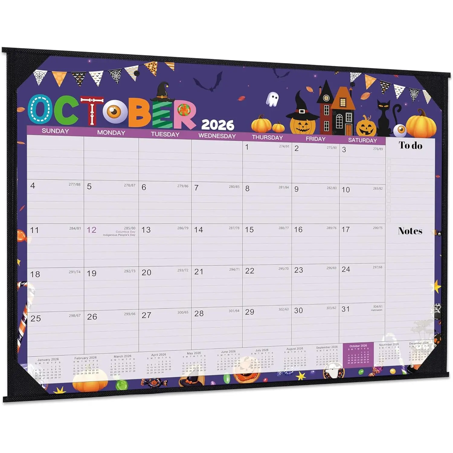 2026-2027 Desk Calendar - Large Desk Calendar 2026-2027, Jul.2026 - Dec.2027, 22" x 17", 18 Months Calendar with Corner Protectors + Large Ruled Blocks, To-do & Notes, 12 Different Themes