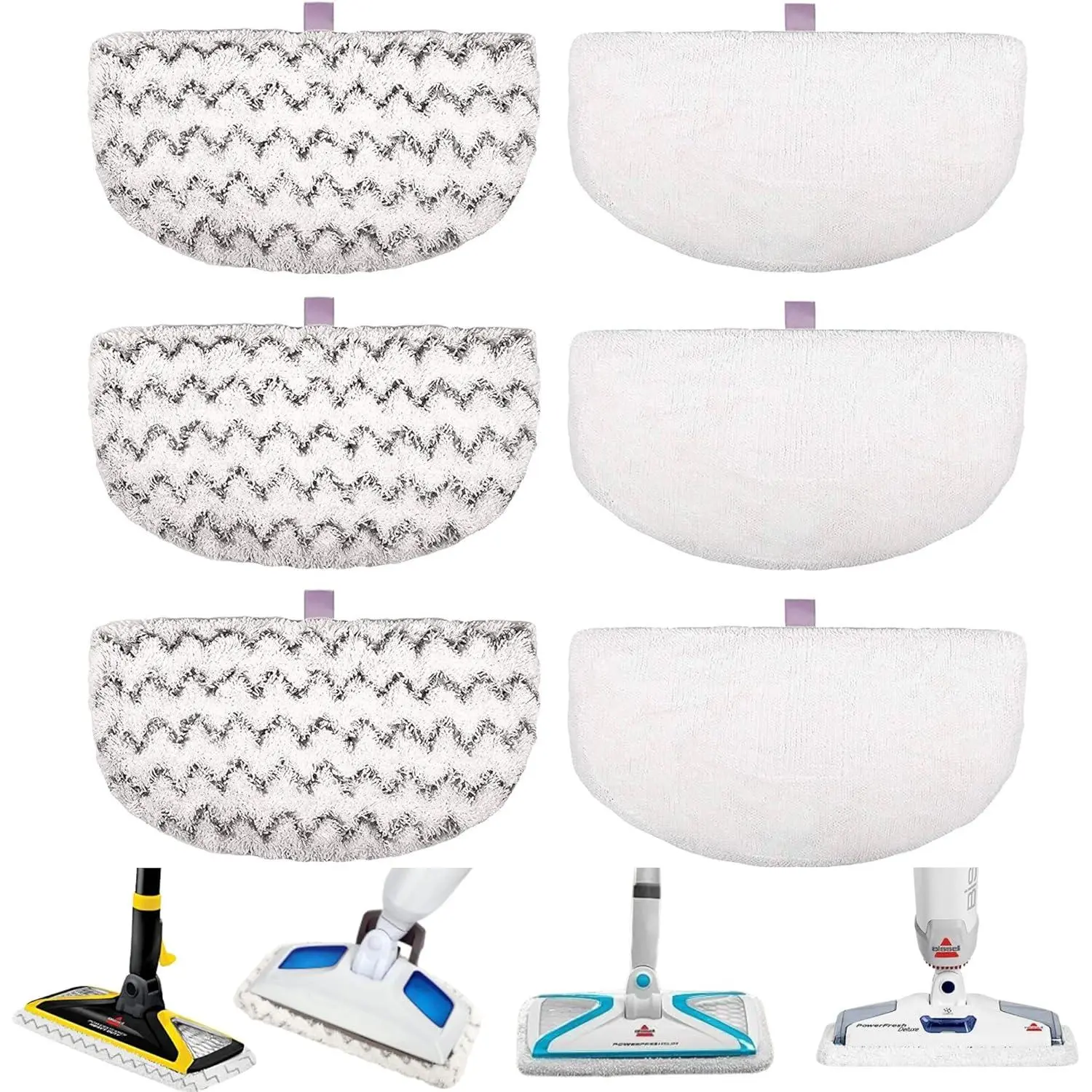Steam Mop Replacement Pads for Bissell Powerfresh 1940 1806 1440 1544 2685A 2075A 19402 19404 19408 1940A 1940Q 1940T 1940W Steam Mop, Part# 5938