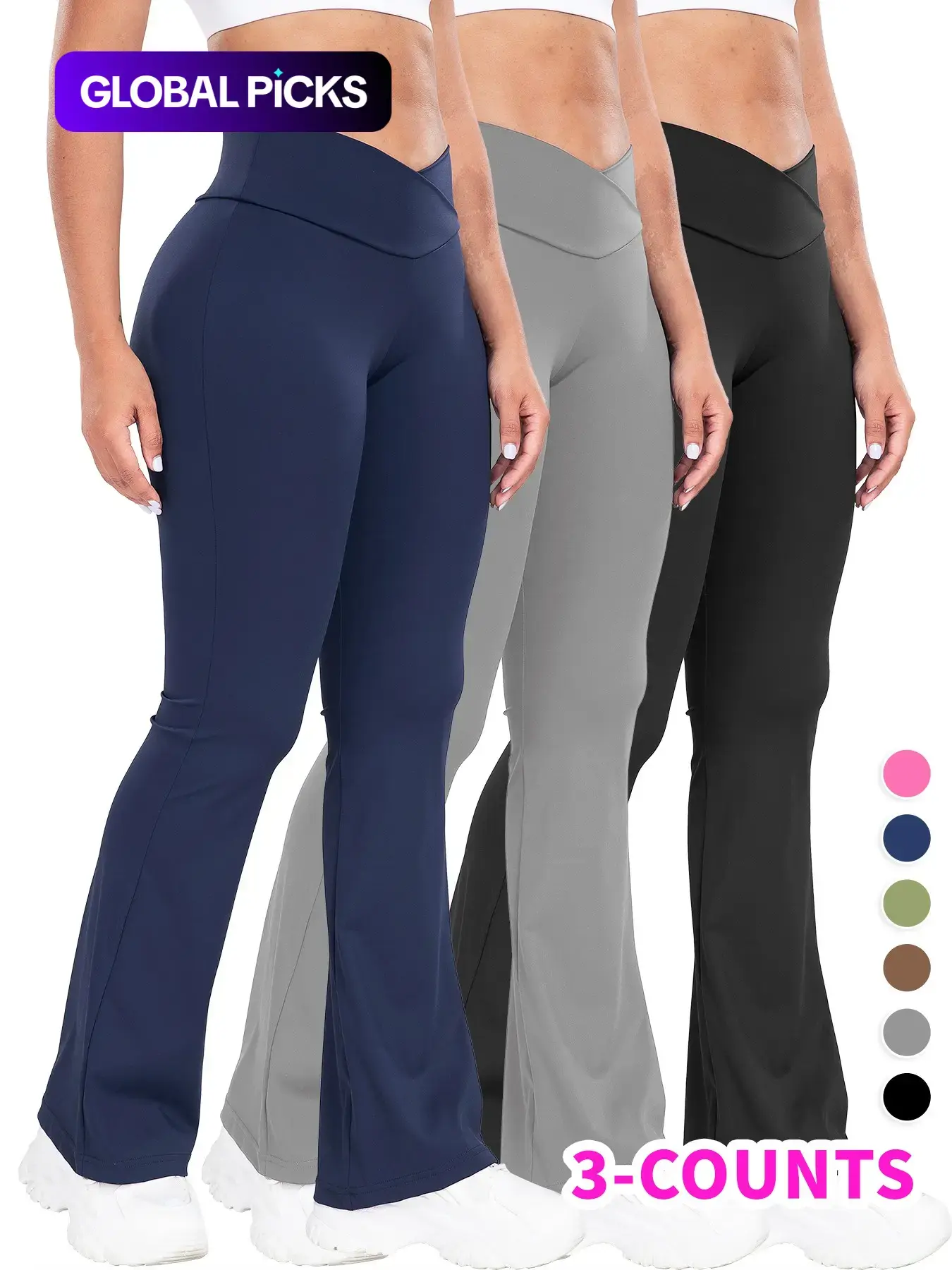 Women's High-Waisted Compression Yoga Pants Set, Body-Conforming, Tummy Control, Crossed Waist Design, Comfortable 30-Inch Seam, Ideal for Fitness & Daily Wear