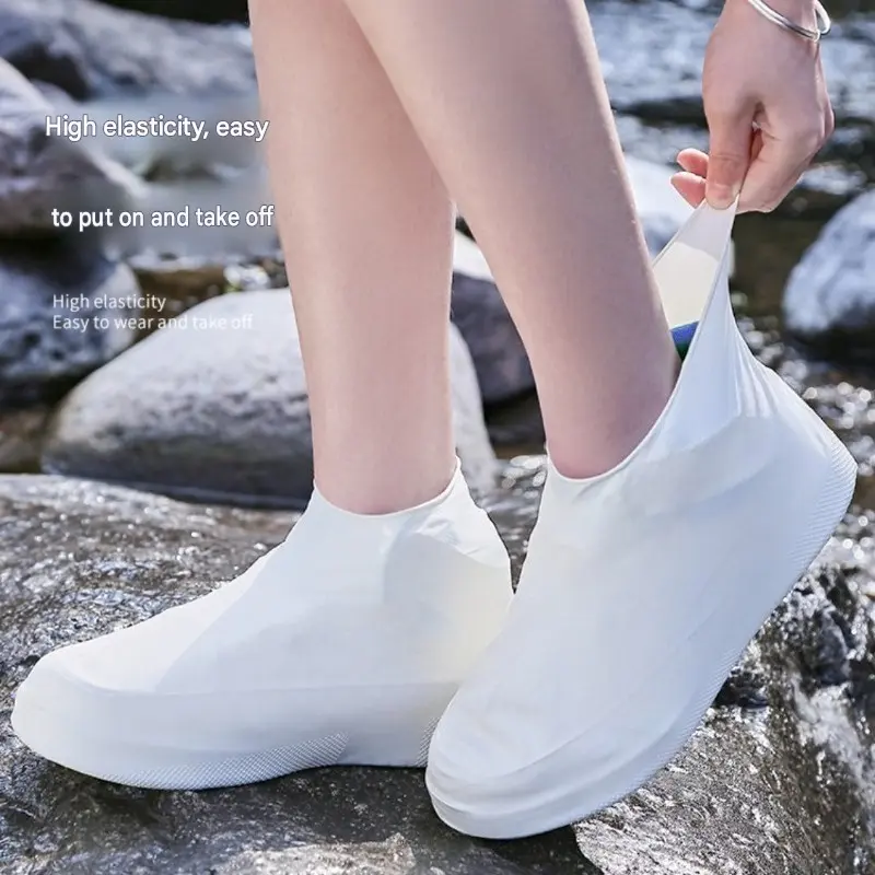 Reusable Latex Waterproof Shoe Covers for Adults, Foldable Portable Non‑Slip Wear‑Resistant Shoe Protector, Rain & Snow Outdoor Travel Shoe Guards, Multi‑Color Available