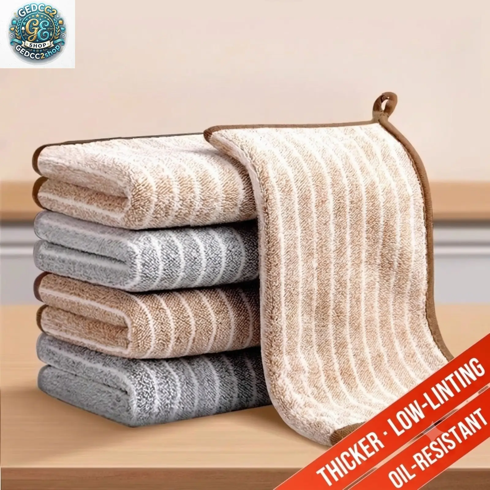 Microfiber Kitchen Cleaning Cloths, Highly Absorbent Lint Free Dish Towels, Thick Reusable Towels for Countertops, Stovetops & Dishes
