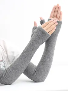 Warm Arm Sleeves for Women, Fall Winter Extended Hand Sleeves, Thick Fake Sleeve Elbow Protector, Anti-Cold, 1 Pair Set