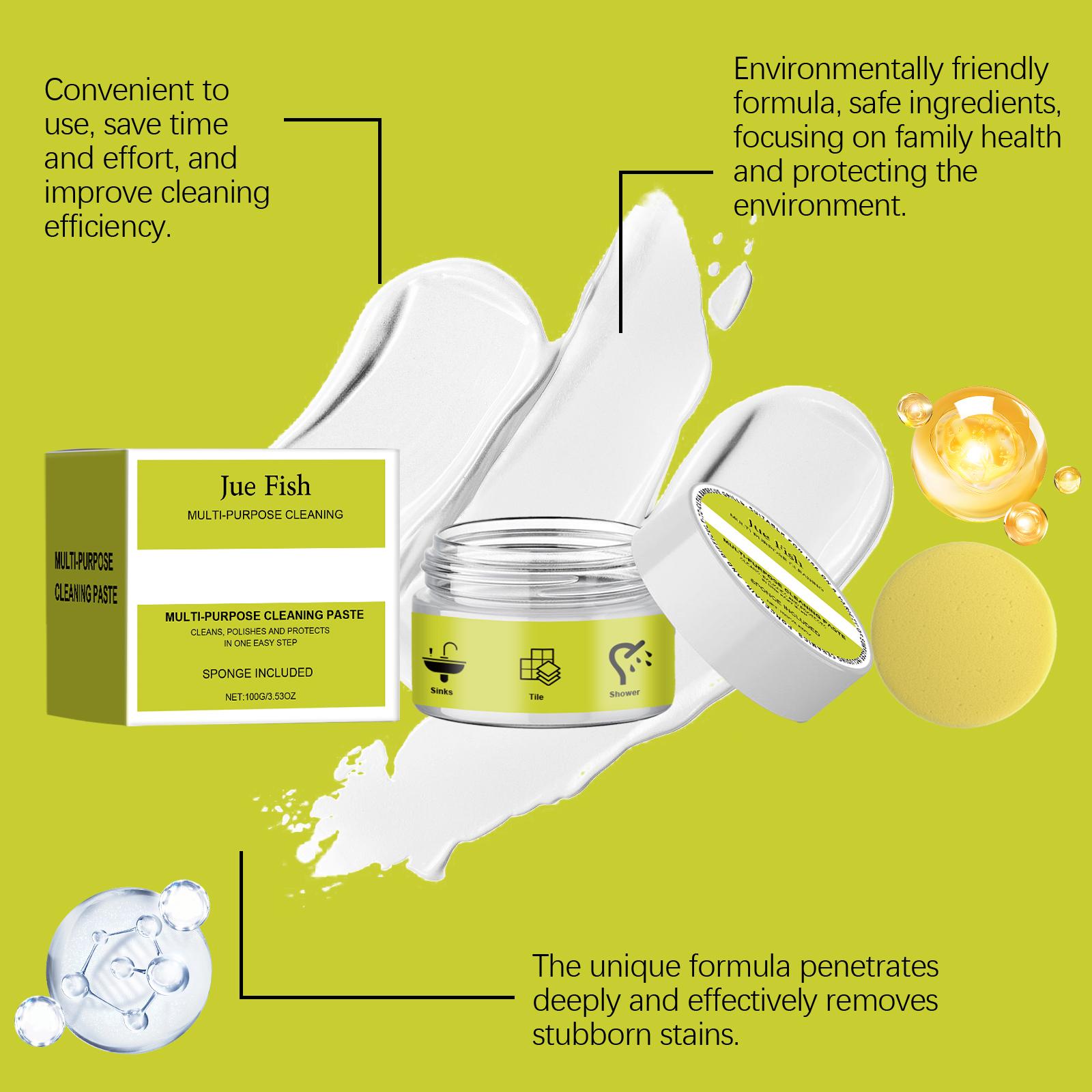 Jue-Fish Multi-Purpose Cleaning Paste Household Kitchen Bathroom Furniture Grease And Scale Multi-Purpose Cleaner