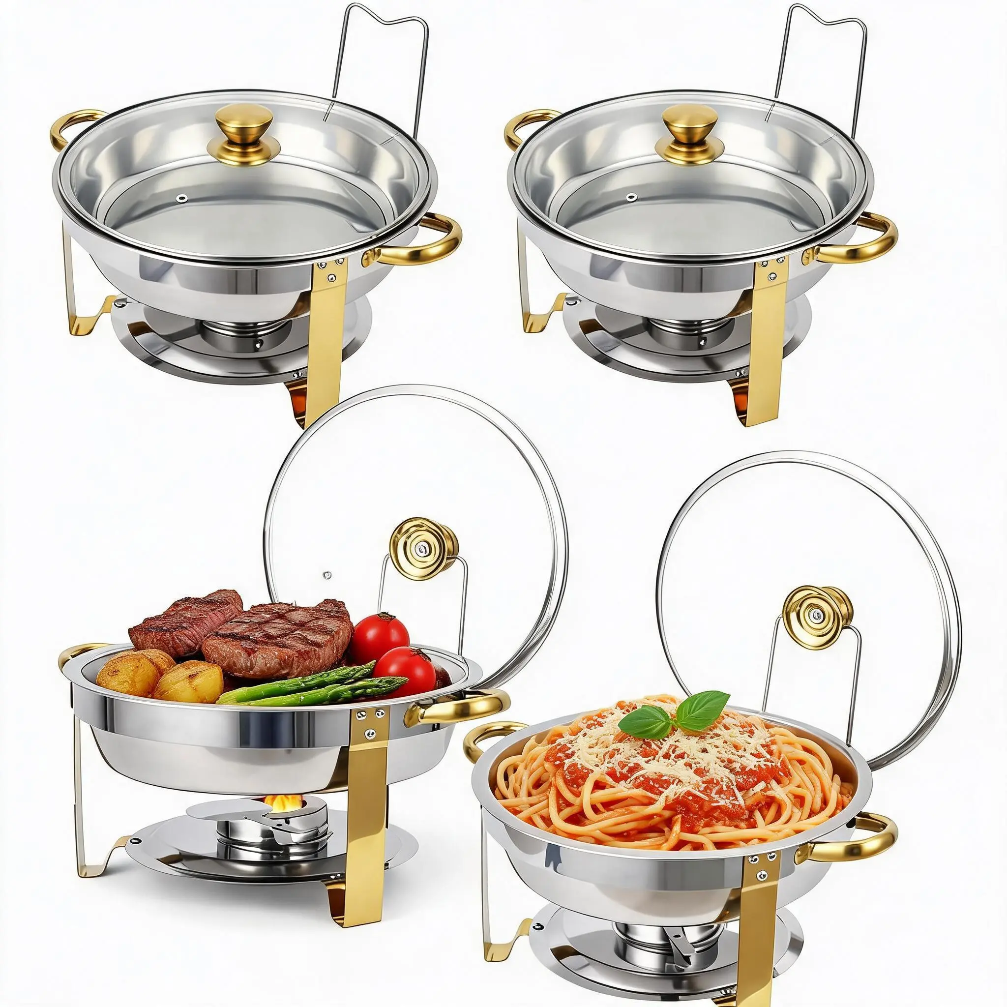 Stainless Steel Self-Service Hot Pot Boiler - Durable Stainless Steel Cookware, Two-Piece Hot Pot Set, Kitchen Appliance, Hot Pot Cooking Pot