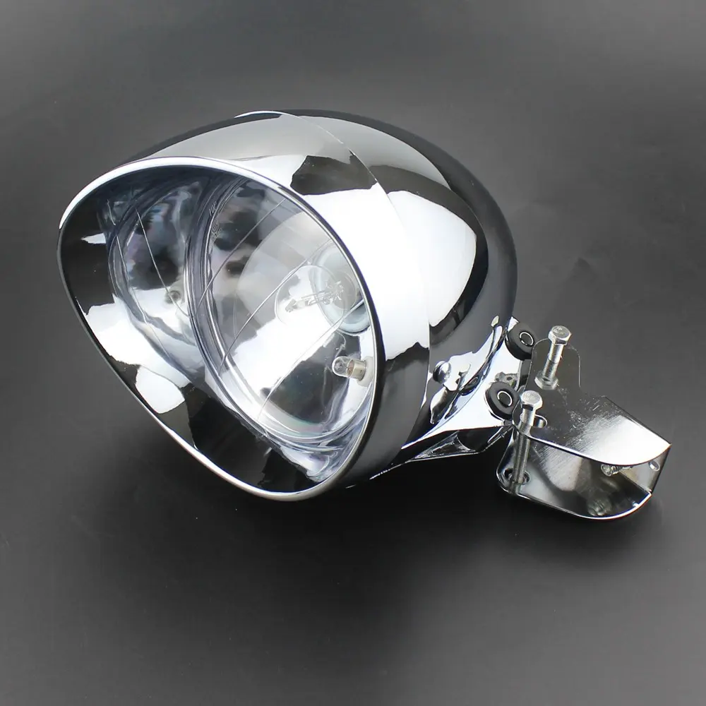 Motorcycle Universal Headlight Low High Beam Head Lamp W/ Mounting Bracket For Harley Honda Yamaha Suzuki Replacement Headlamps