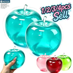 Fruit Apple Squishy Toy - 4Colors Slow Rebound Stress Relief, Soft Q-Press Fidget Toy, Kids Anxiety Relief, Party Gift, Birthday Gift, Decompression Squeeze