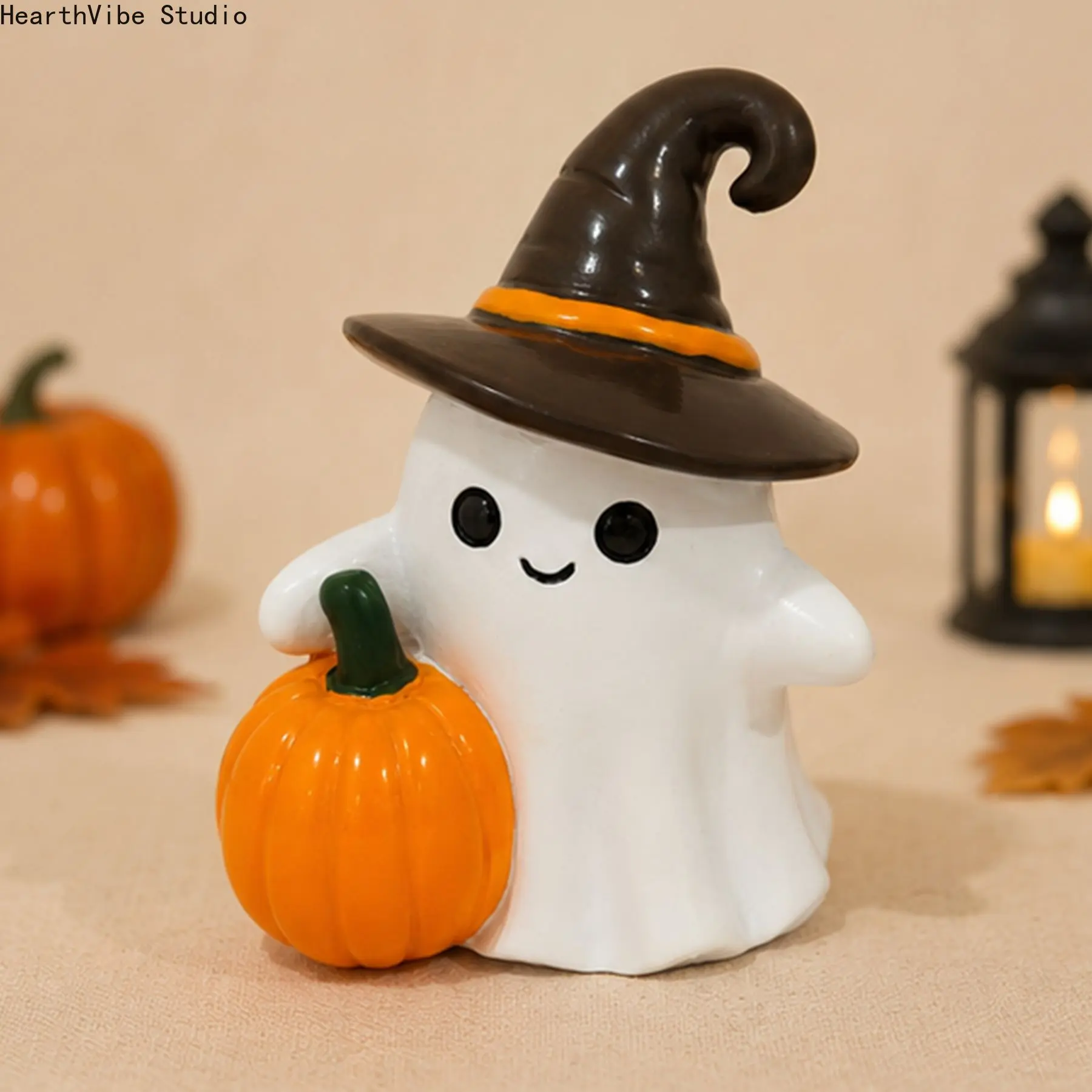 Cute Ghost & Pumpkin Halloween Resin Ornaments, Atmosphere Decoration Gifts, Cross-border Resin Crafts for Camping & Hiking Hammock Setup