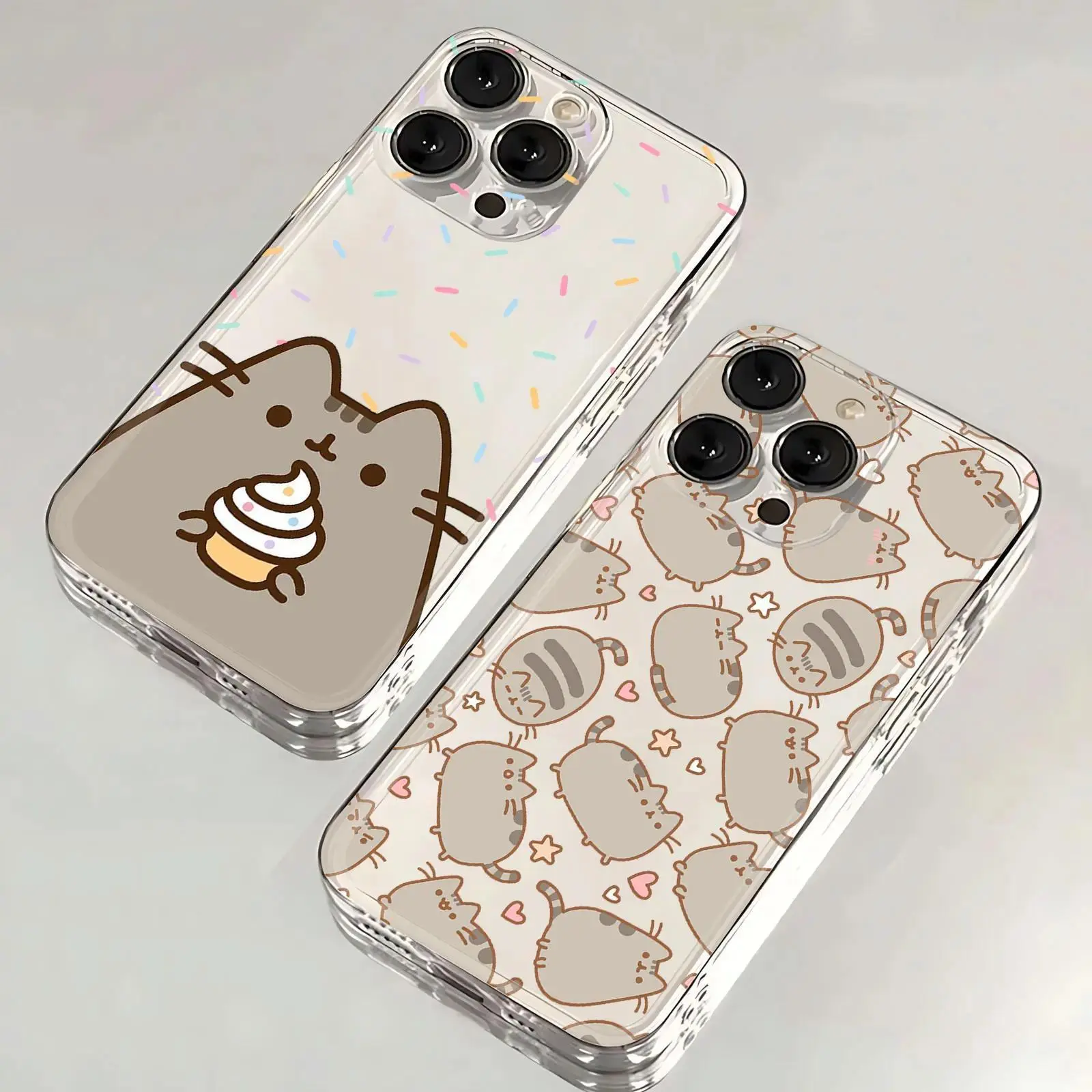 Pusheen Cat Phone Case For iPhone 17 Promax 16 15 14 13 12 11 Plus Pro Max 17Air and Samsung S26 S25 S24 S23 S22 S21 FE Plus Ultra - Anti Drop Full Perfect Aesthetic Printed Soft TPU Case, Wireless, Shockproof, Protection
