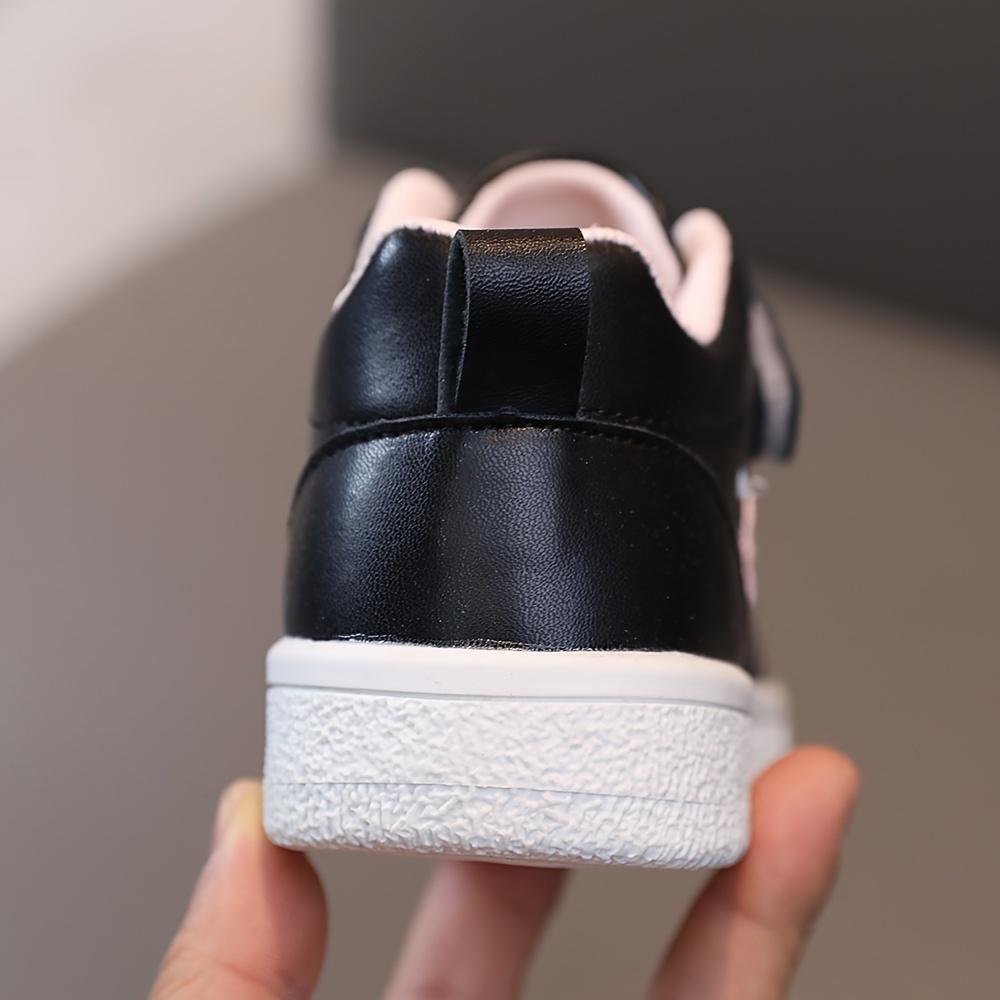 Girls' PU Leather All-Seasons Trainers with TPR Sole - Non-Slip, Stable, Lightweight, Comfortable, Easy-to-Care, Versatile-Style Running Shoes for Daily School Wear (New Model)