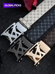 Men's Business Fashion Belt, Automatic Trendy Versatile Buckle Belt, Casual Waistband for Jeans Trousers, Fashion Belt for Party, Daily Clothing Decor, Trendy All-match & Exquisite Belt for Gift