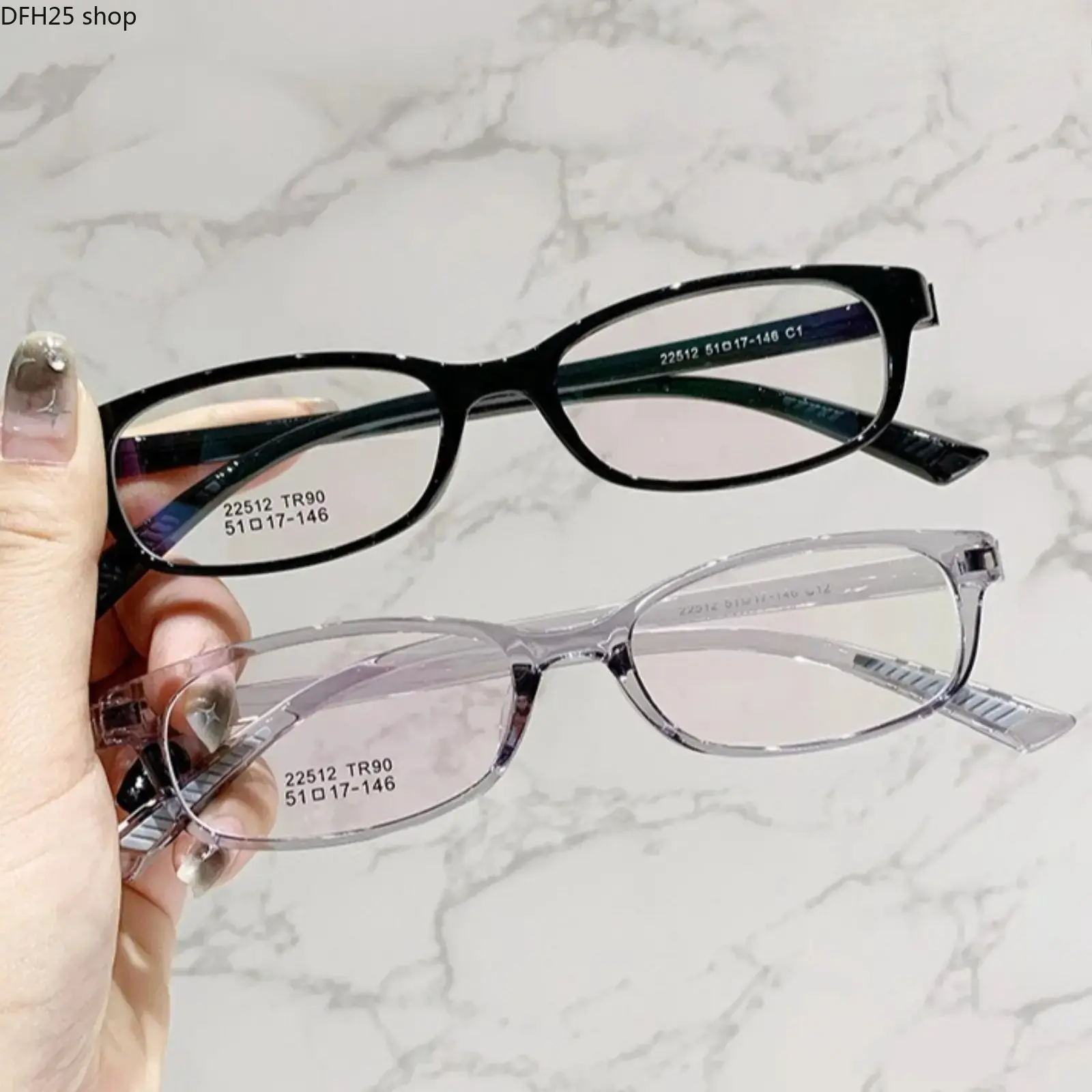 2 Piece Y2K Rectangular Glasses With Compact Narrow Frame And Trendy Design, Fashion Eyewear Accessory for Women Office Wear, Street Style And Casual Outfits