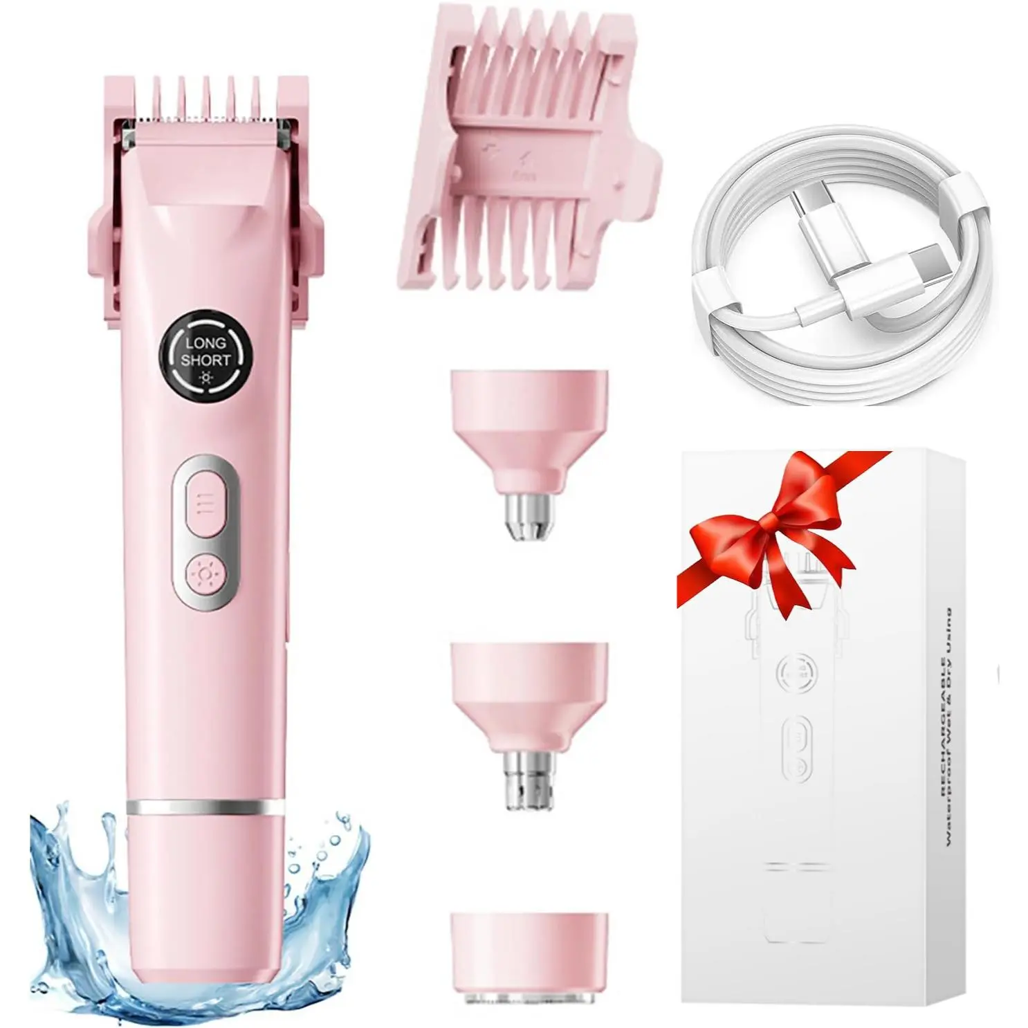4 in 1 Electric Hair Trimmer, Waterproof Rechargeable Razor, Body Hair Trimmer, Wet & Dry Use Hair Trimmer for Women, Personal Care Appliances