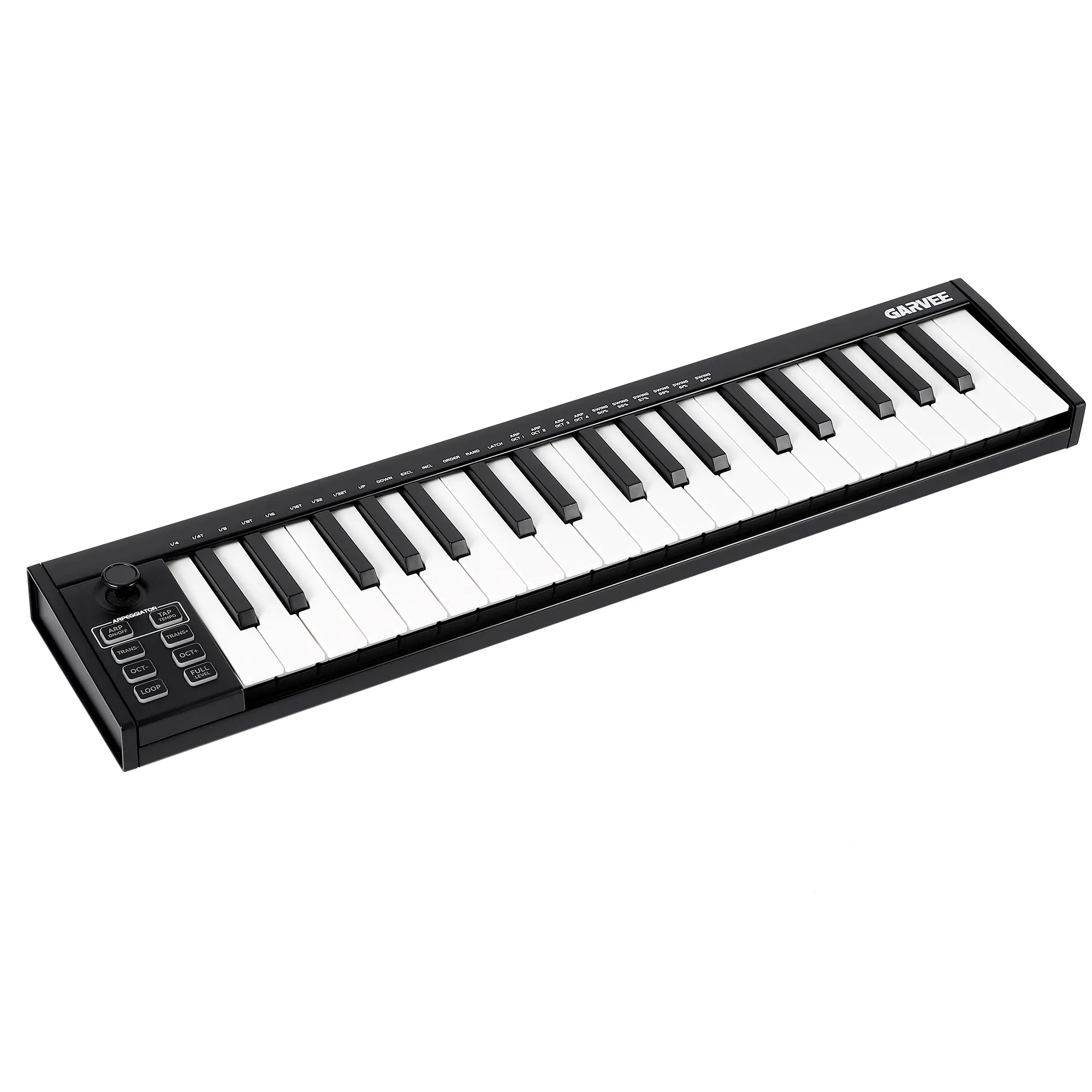 MIDI Keyboard 37 Key, USB MIDI Controller, ABS Keyboard with DAW Integration, 8 Drum Pads, 8 Knobs & OLED Display, Perfect for Music Production