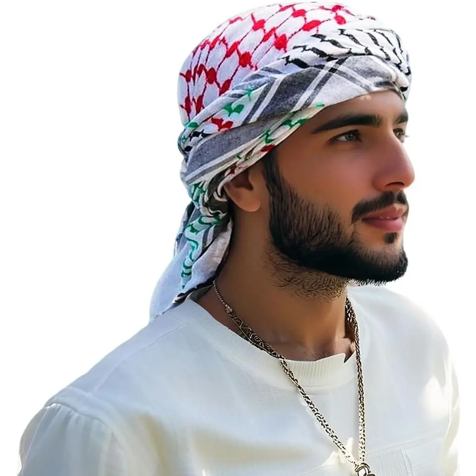 Authentic Arab Islamic Muslim Keffiyeh  Covering Scarf for Men