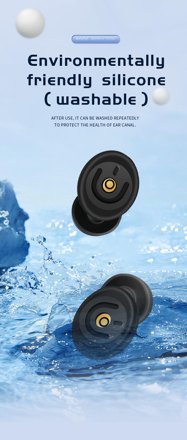 Filter Noise Reduction Protective Earplugs 50dB Anti-Noise Soundproof Anti-Interference Sleeping Reading Artifact Ultra Quiet