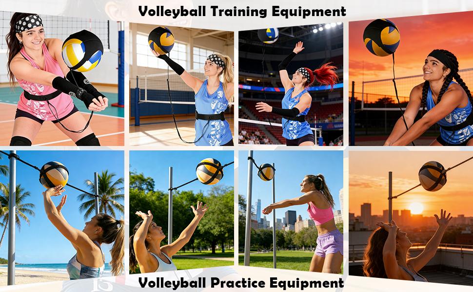 Volleyball Serve Trainer & Rebounder Training Kit – Adjustable Solo Volleyball Trainer for Volleyball Serving Practice and Volleyball Training Equipment for Beginners & Players