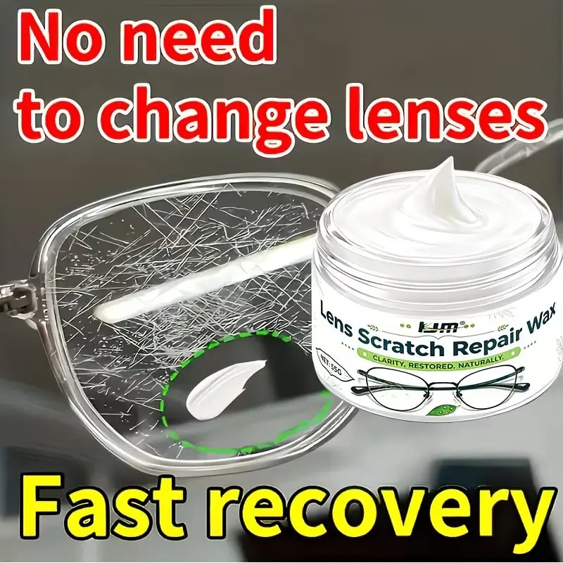 Multi-Surface Scratch Repair Wax, Scratch Repair Remover, Safe for Glasses, Car Windows, Mirrors, Helmets, Goggles, Kjm Brand, Removes Scratches Effortlessly
