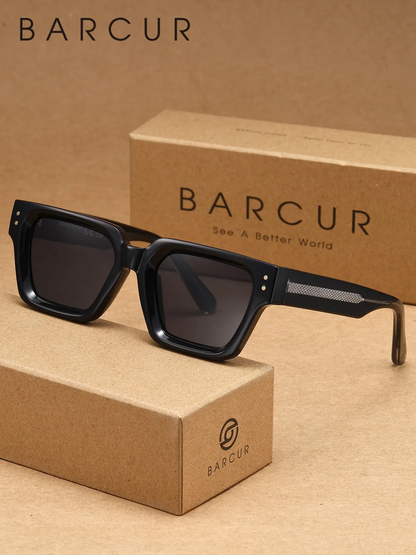 BARCUR Oversized Tortoise Shell Polarized Sunglasses Women, Retro Square Frame UV400 Lens, Lightweight Fashion Eyewear for Vacation Beach Resort