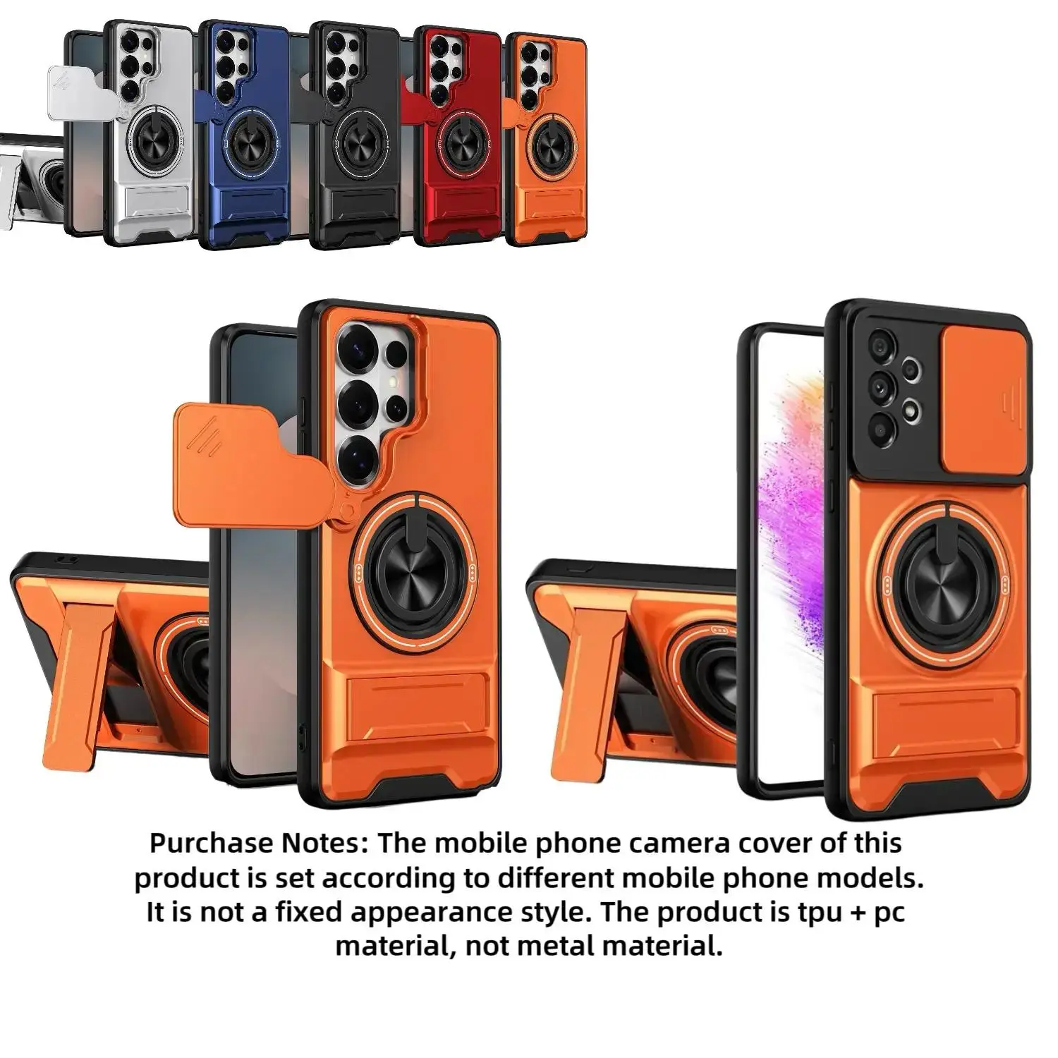 Armor Case For Samsung Galaxy S26 S25 S24 S23 S22 S21 Ultra PLus S25 S24 S21 FE 360° Stand Holder Ring and Slide Camera Cover,Camera Protection, Strong Magnetic, Anti Drop Protection Comfort, Tech Accessories, Waterproof