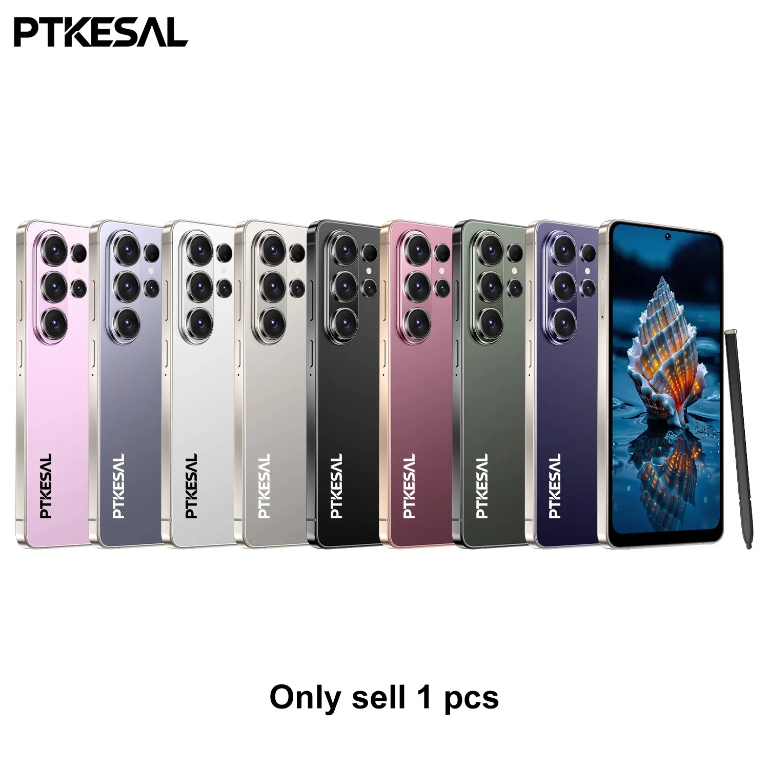 Ptkesal-New 26 Ultra Smartphone with Stylus, 3gb RAM 32GB ROM, 6.75-Inch HD Display, 5+13mp Camera, 4100mah Battery, Android 12.0, Dual Sim, Face ID
