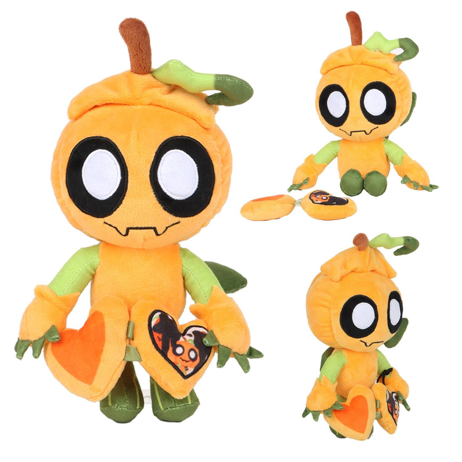 Dandy's World Gourdy Plush Toy Cute Pumpkin Stuffed Doll Home Room Decor Holiday Xmas Gift for Kids Fans