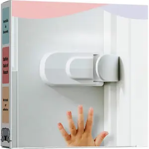 The Snap-On Door Lock Kids Can't Reach or Defeat - No Tools or Adhesives Required - Works With Door Knob, Lever or Han Nursery