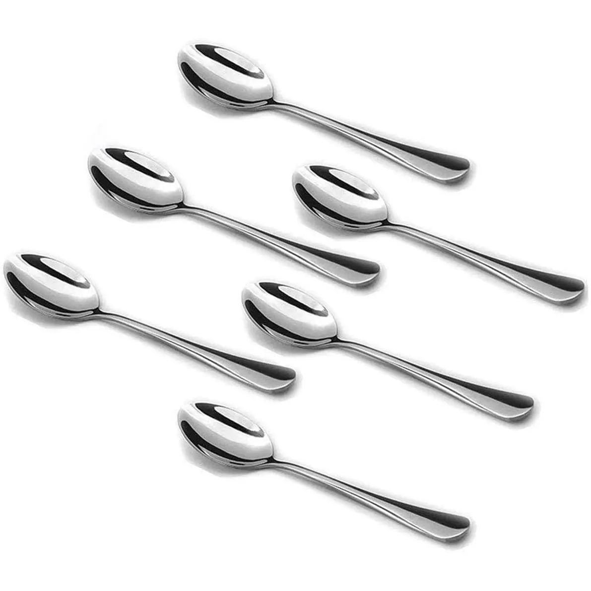 Demitasse Espresso Spoons, Mini Coffee Spoon, 4.7 Inches Stainless Steel Small Spoons for Dessert, Set of 6