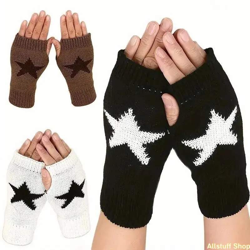 Unisex 3/1-Pairs Fingerless Knit Gloves - Elegant Geometry Design, Soft Fabric Warm Half-Finger Casual Fashion Gloves for Autumn Winter Outdoor Use, Men's Accessories, Guys Gifts, Womens Gifts, Accessories For Women, All-Season Men's Gloves