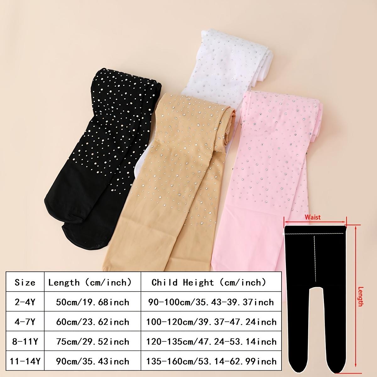 4-Pack Girls' Rhinestone Tights