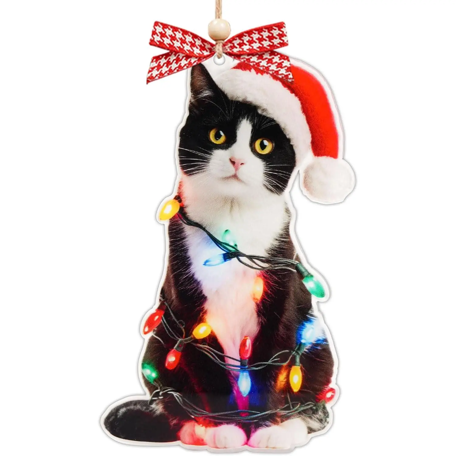 Black  Christmas Ornament 2025, Cute Screaming Kitten Tree Decoration, Funny Ornaments for Christmas Tree, Personalized  Christmas Decor for  Lovers &  Owners