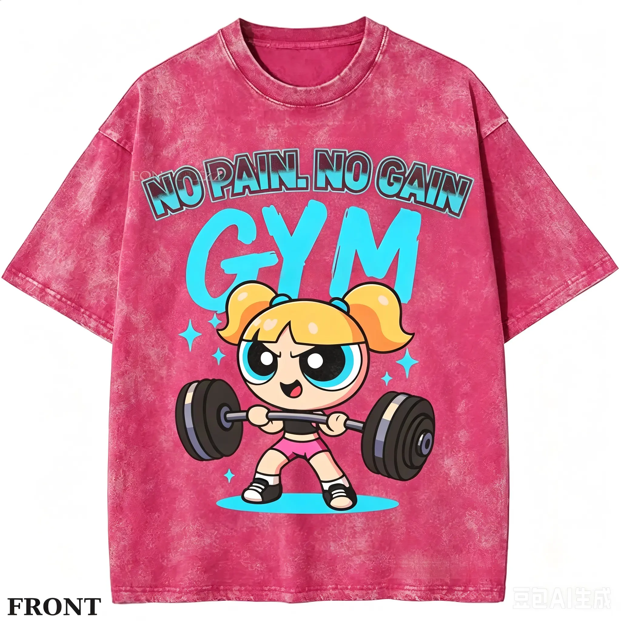 NO PAIN NO GAIN Gym Vintage Power-Girl T-Shirt, Unisex Apparel, Graphic Tee, Womenswear, Menswear, Gift for him for her