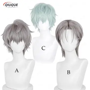 Anime Till Cosplay Wig 3 types of short hair styles Cosplay Anime Wigs Heat Resistance Hair Halloween Party Wigs +Wig Cap