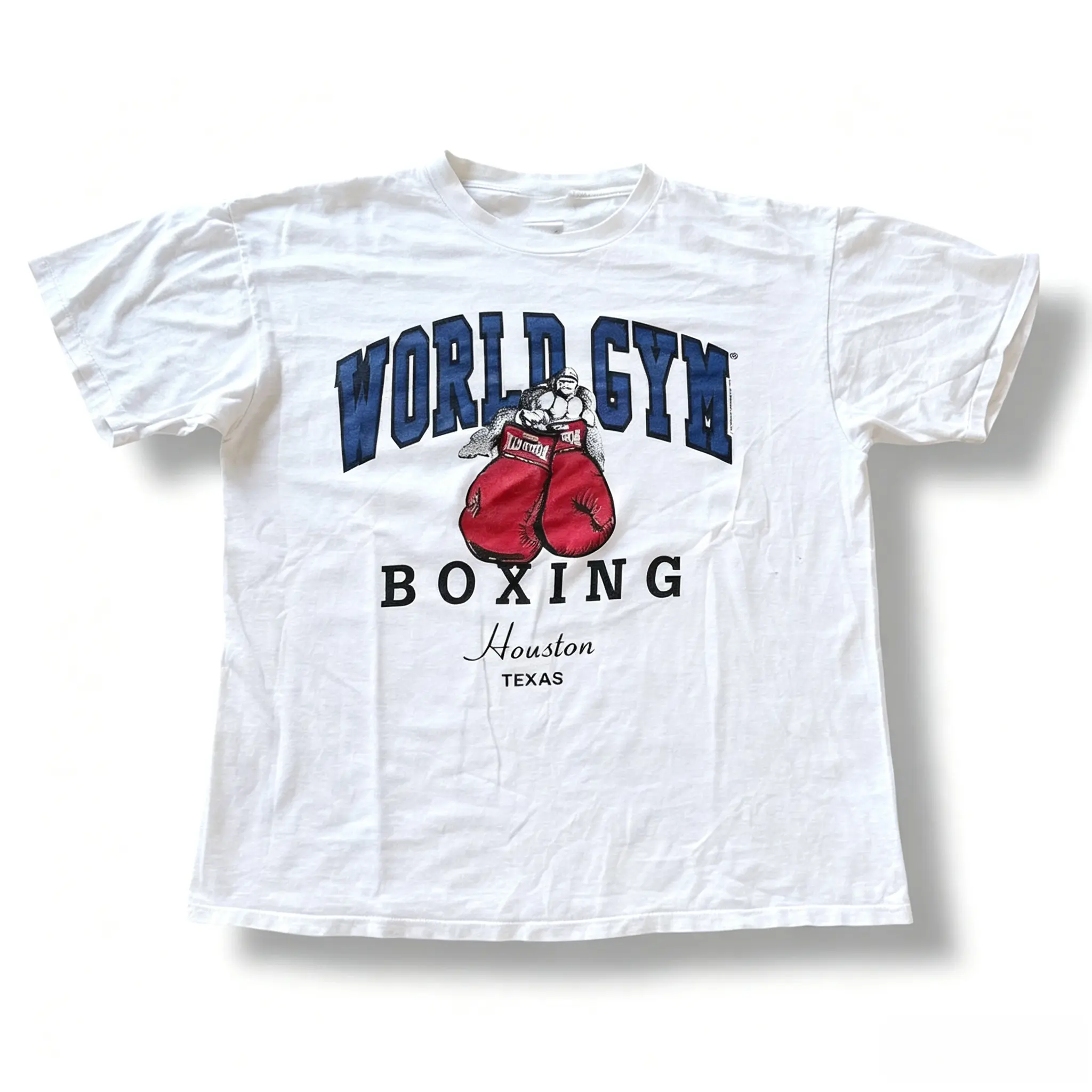 VINTAGE 90s WORLD GYM BOXING T-SHIRT GORILLA, Boxing Tshirt, Gym Shirt, Graphic Tee