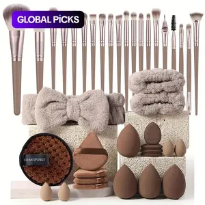 Makeup Tools Set, 20pcs/set Or 40pcs/set Including Makeup Brushes, Blending Brush, Hairband, Wristbands, Powder Puffs, Makeup Sponges, Facial Cleaning Puff, Beauty Tools for Women, Beauty Products,Gifts For Women