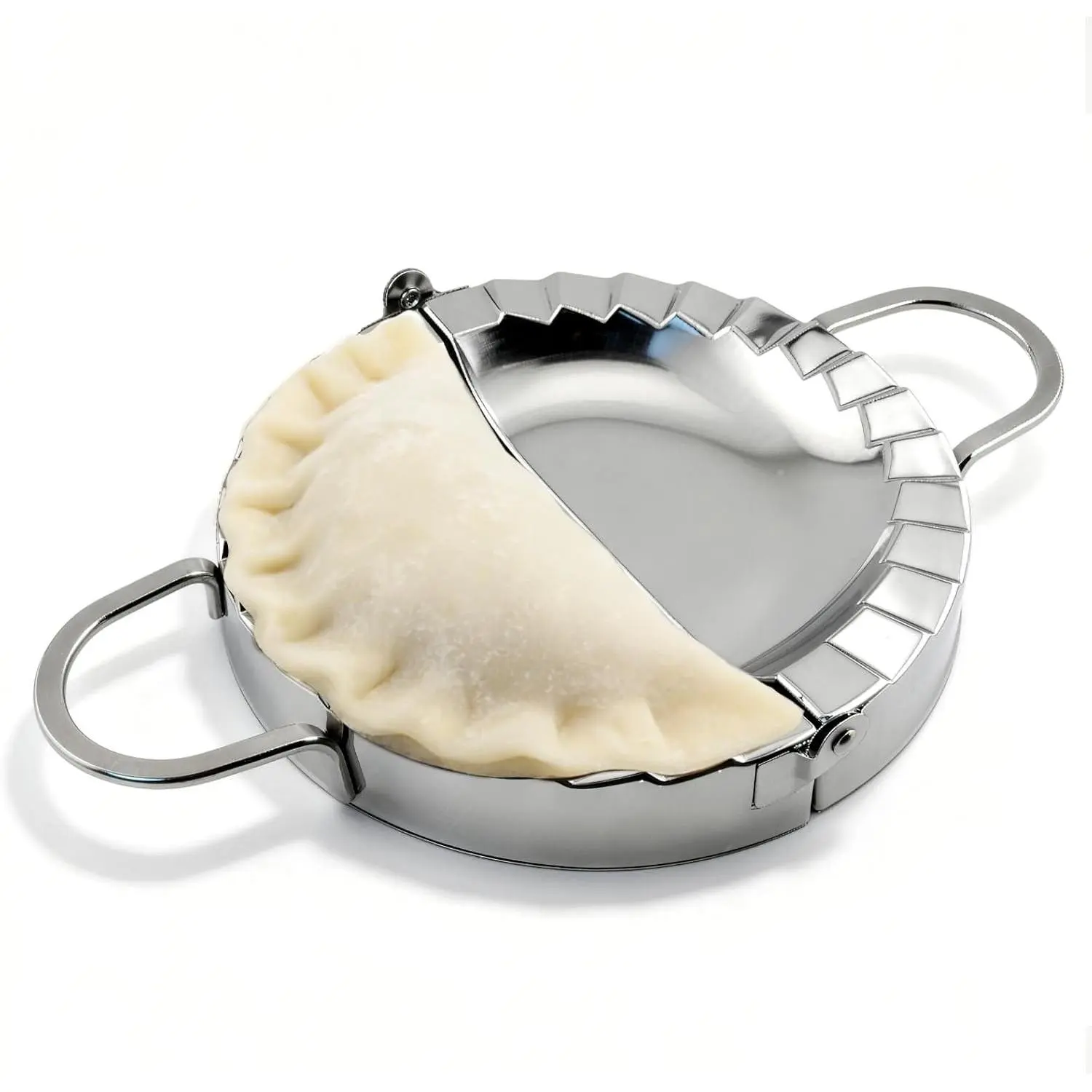 6-Inch Stainless Steel Empanada Press & Dumpling Maker – 2-in-1 Dough Cutter & Mold for Empanadas, Dumplings, Ravioli, Pierogi, & Hand Pies