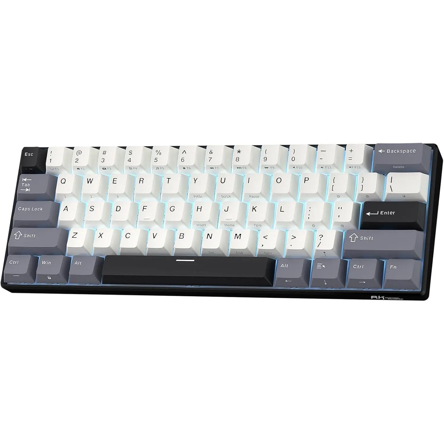 RK ROYAL KLUDGE RK61 Wireless 60% Mechanical Keyboard, Mini Portable Size | 61 Keys Triple Mode BT5.0/2.4G/USB-C Compact Gaming Keyboard, PBT Keycaps, Pro Software, Hot Swappable Custom Switches sohochic